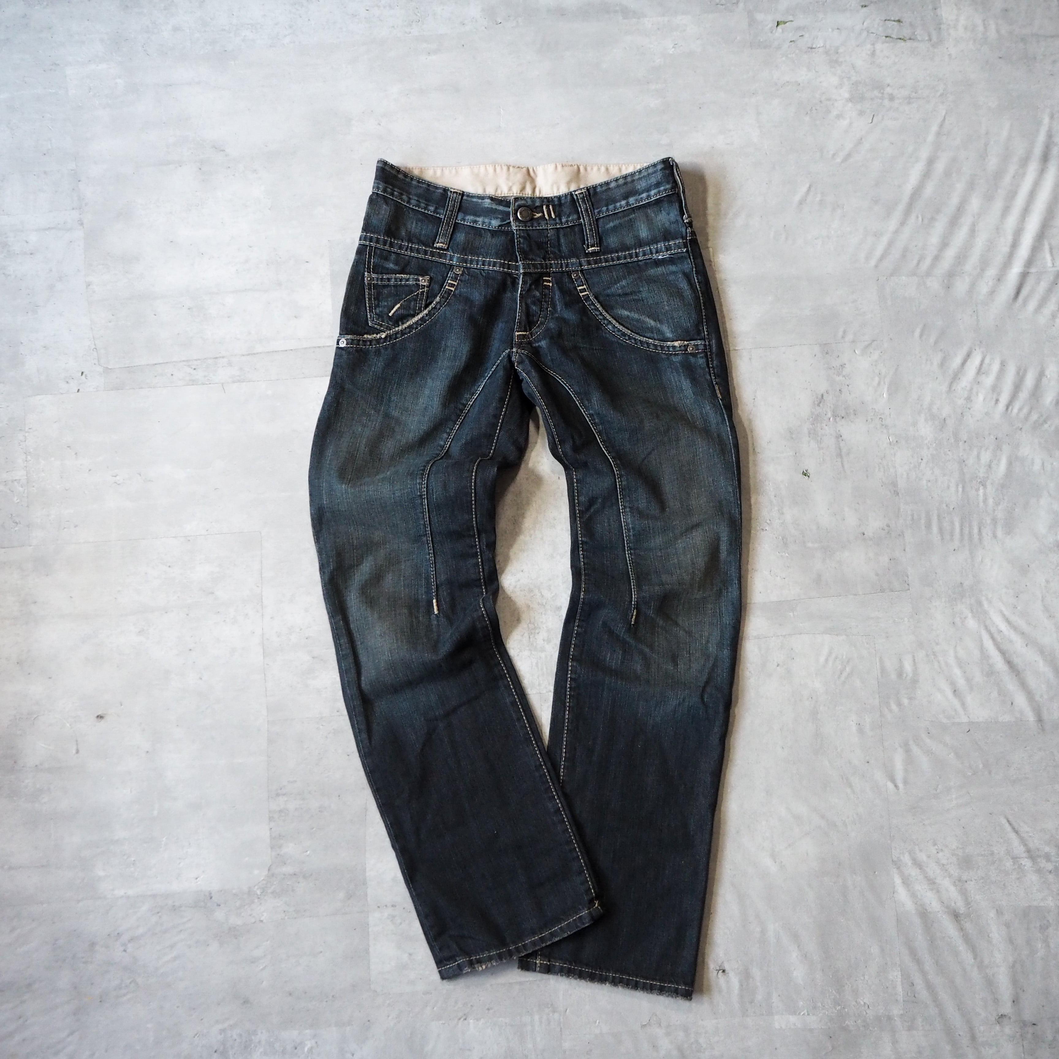 00s “NEIL BARRETT INDIGO” design denim pants made in Itary ニール