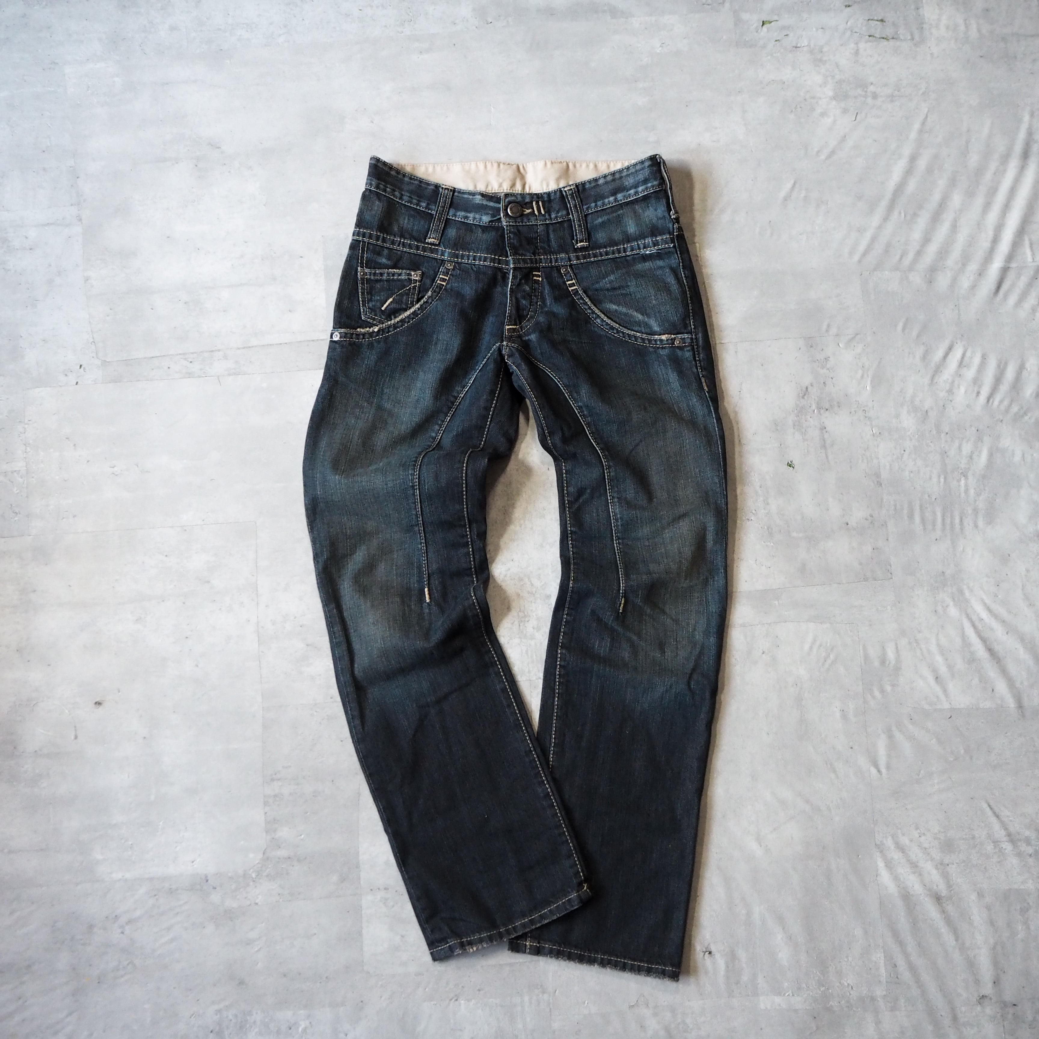 00s “NEIL BARRETT INDIGO” design denim pants made in Itary ...