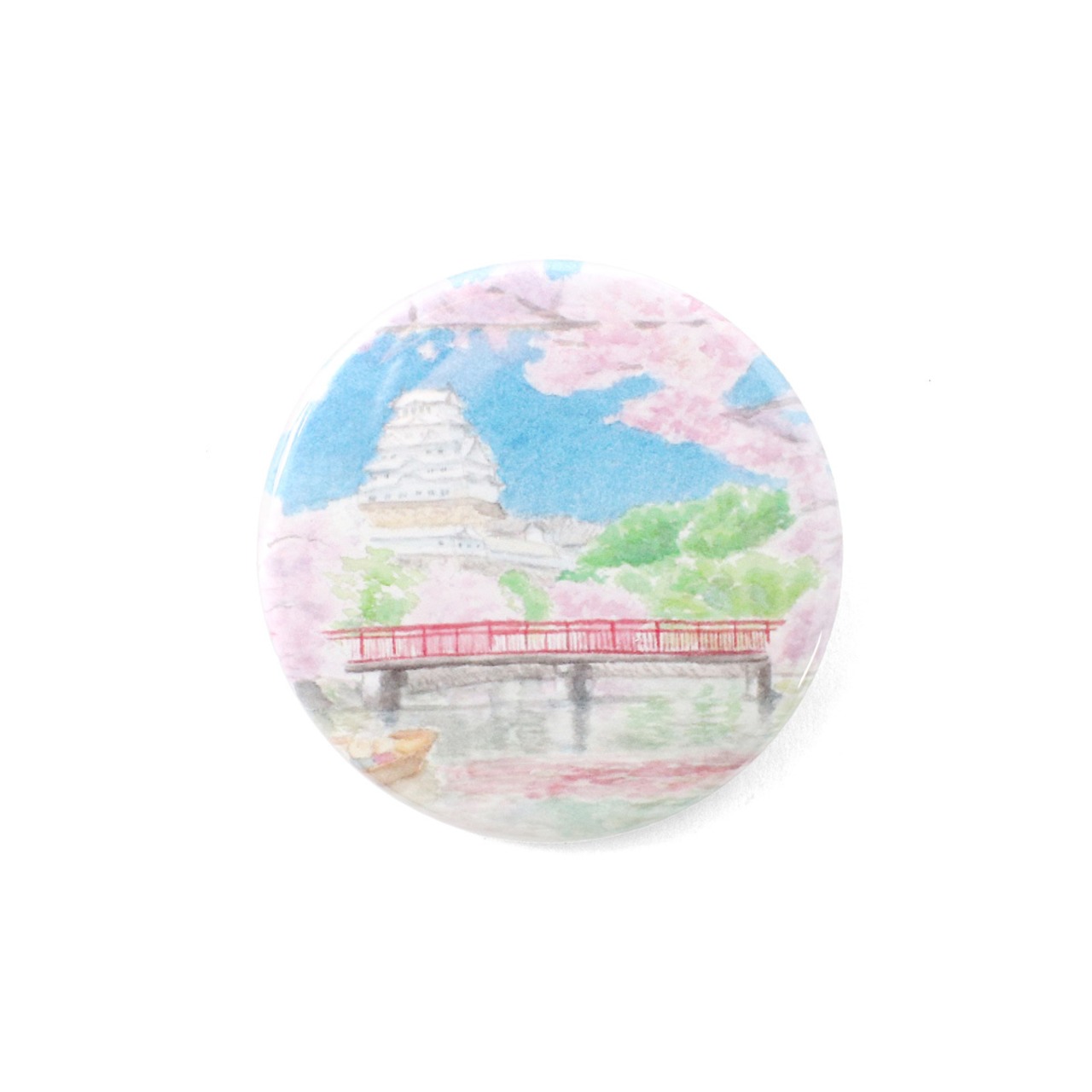 0180.円形缶バッジ【姫路城②】