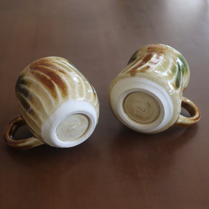 瀬戸赤津焼 拝戸窯稲山 マグカップ 三彩 SetoAkazu-yaki Mug #465 | 和