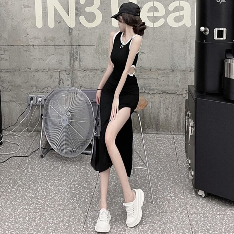 ドレス カラーウェストスカート サマーノースリーブ 夏物 ガールズファッション18550333675