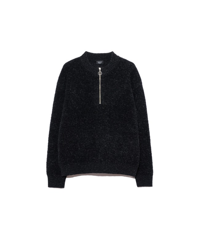 UNUSED / US2568 ZIP PULLOVER KNIT(BLACK)