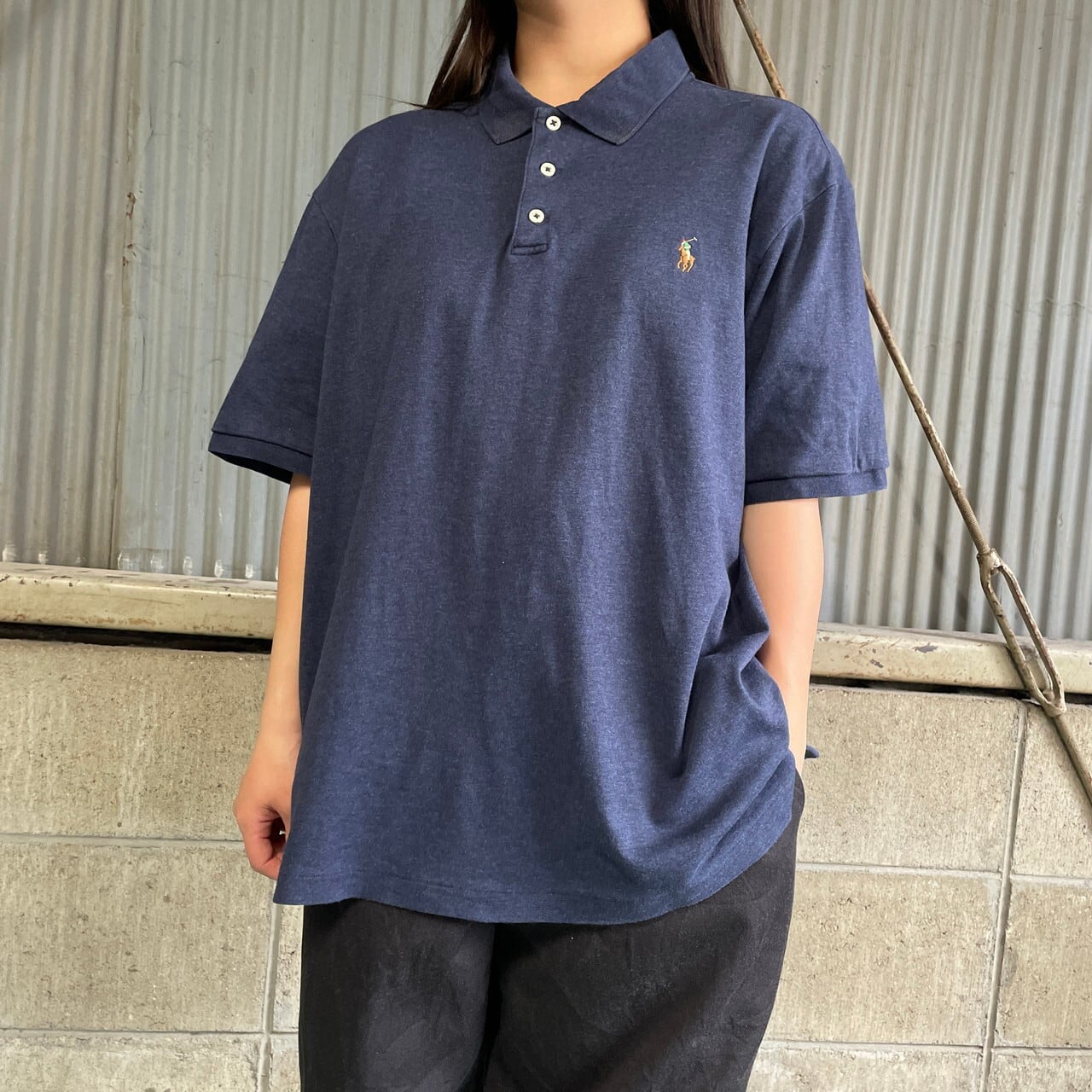 Polo Ralph Lauren ポロ ラルフローレン Tシャツ地 ポロシャツ メンズL 