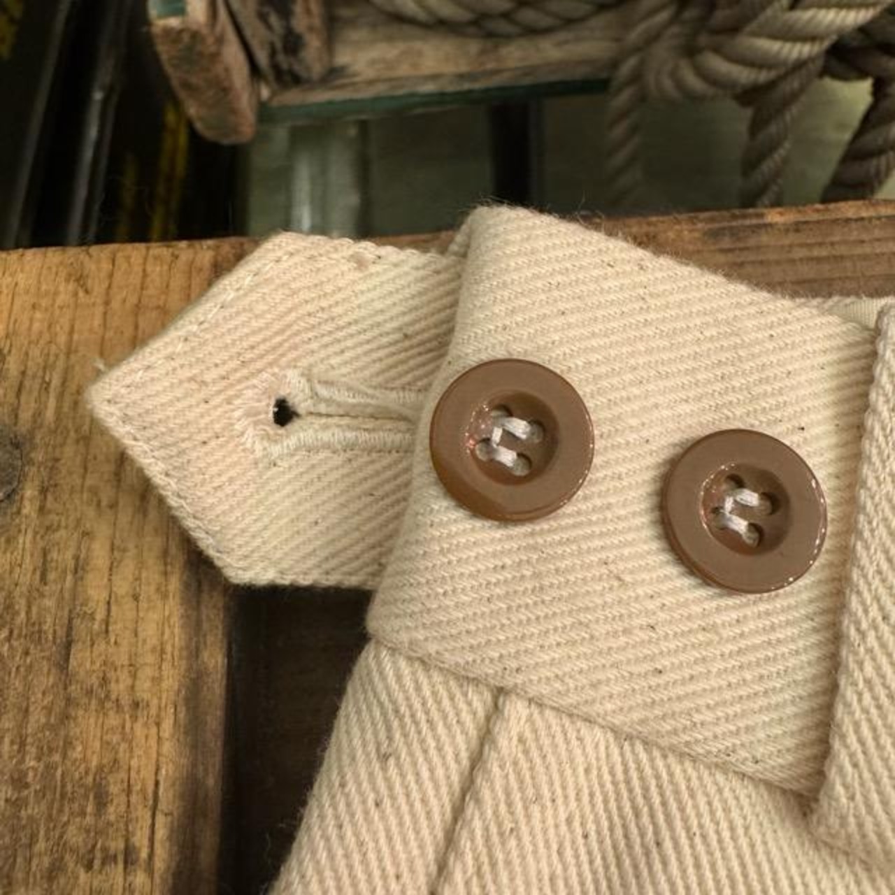 ドイツタイプ NAVY トロピカル グルカパンツ　ナチュラル　ドイツ軍　トロピカルユニホーム　ファッション　メンズ　軍物　ミリタリー　パンツ　サスペンダー