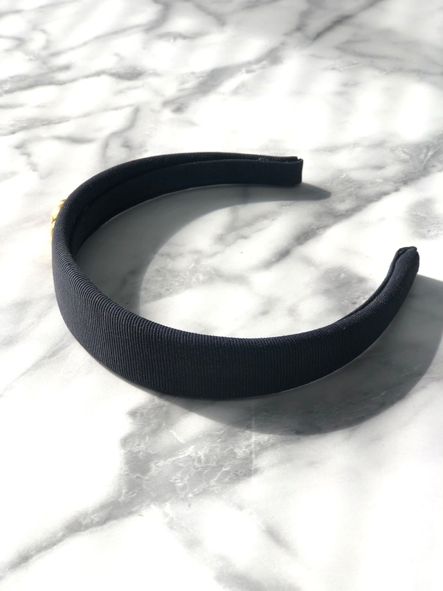 CELINE セリーヌ ツイスト　ロゴ カチューシャ ネイビー vintage ヴィンテージ オールド 5745z4