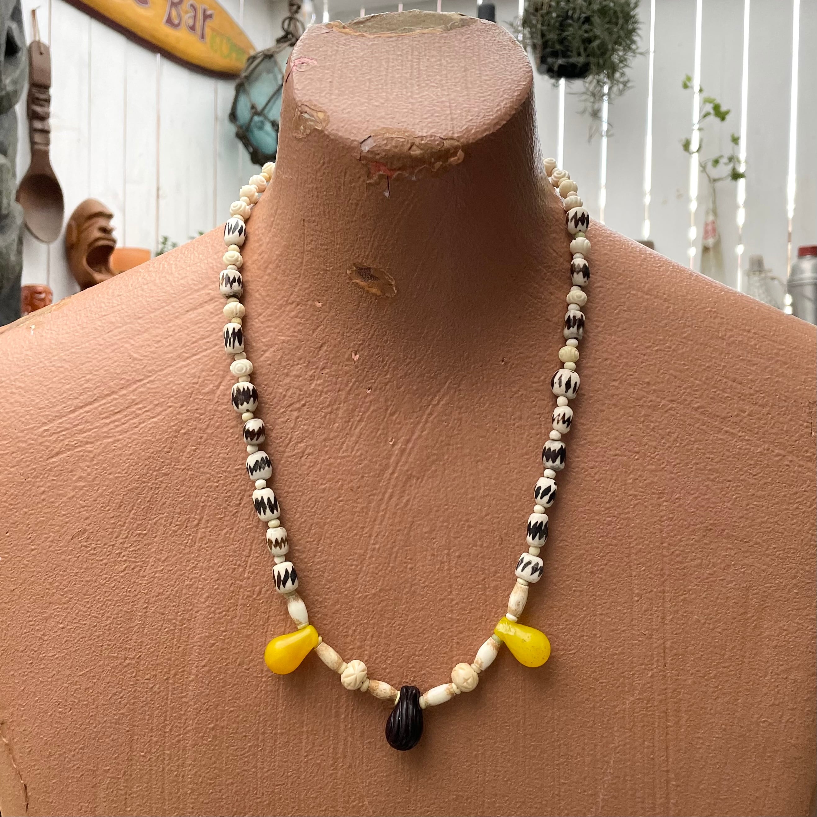 【ケンジン】ビンテージ ガラスビーズ ネックレス/VINTAGE GLASS BEADS NECKLACE "KENZIN"