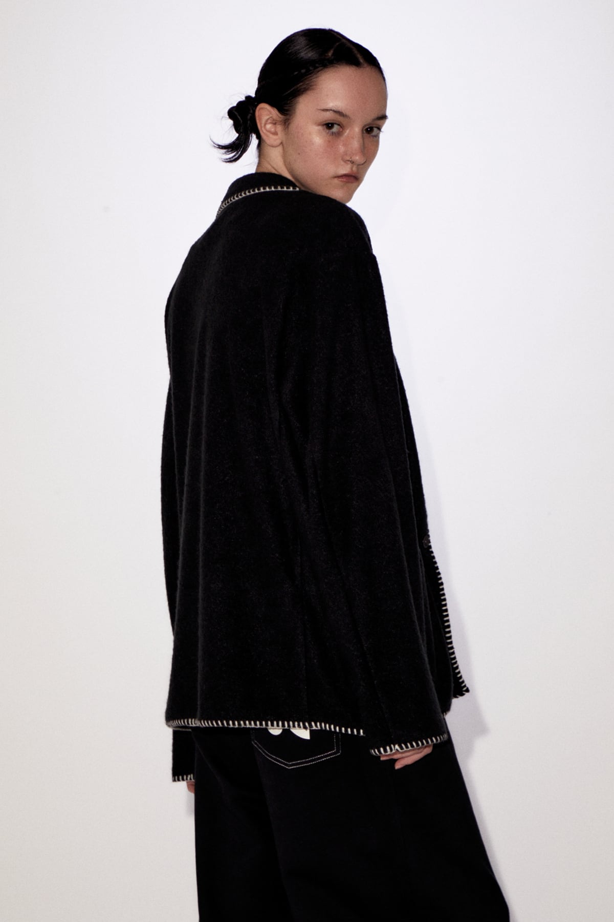 rest & recreation] RR STITCH TERRY JACKET - BLACK 正規韓国ブランド