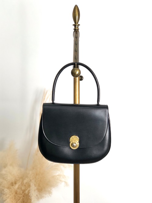 CELINE セリーヌ ハンドバッグ ブラック スターボール レザー トップハンドル vintage ヴィンテージ オールド idde2j