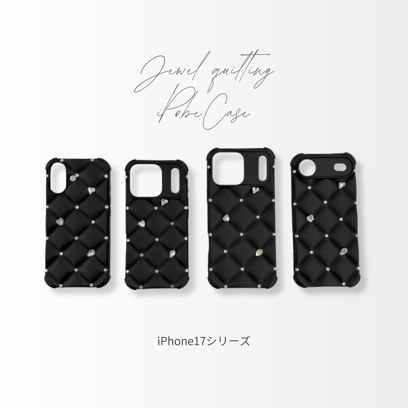 MONCLER iPhoneケース ブラック キルティングデザイン MONCLER