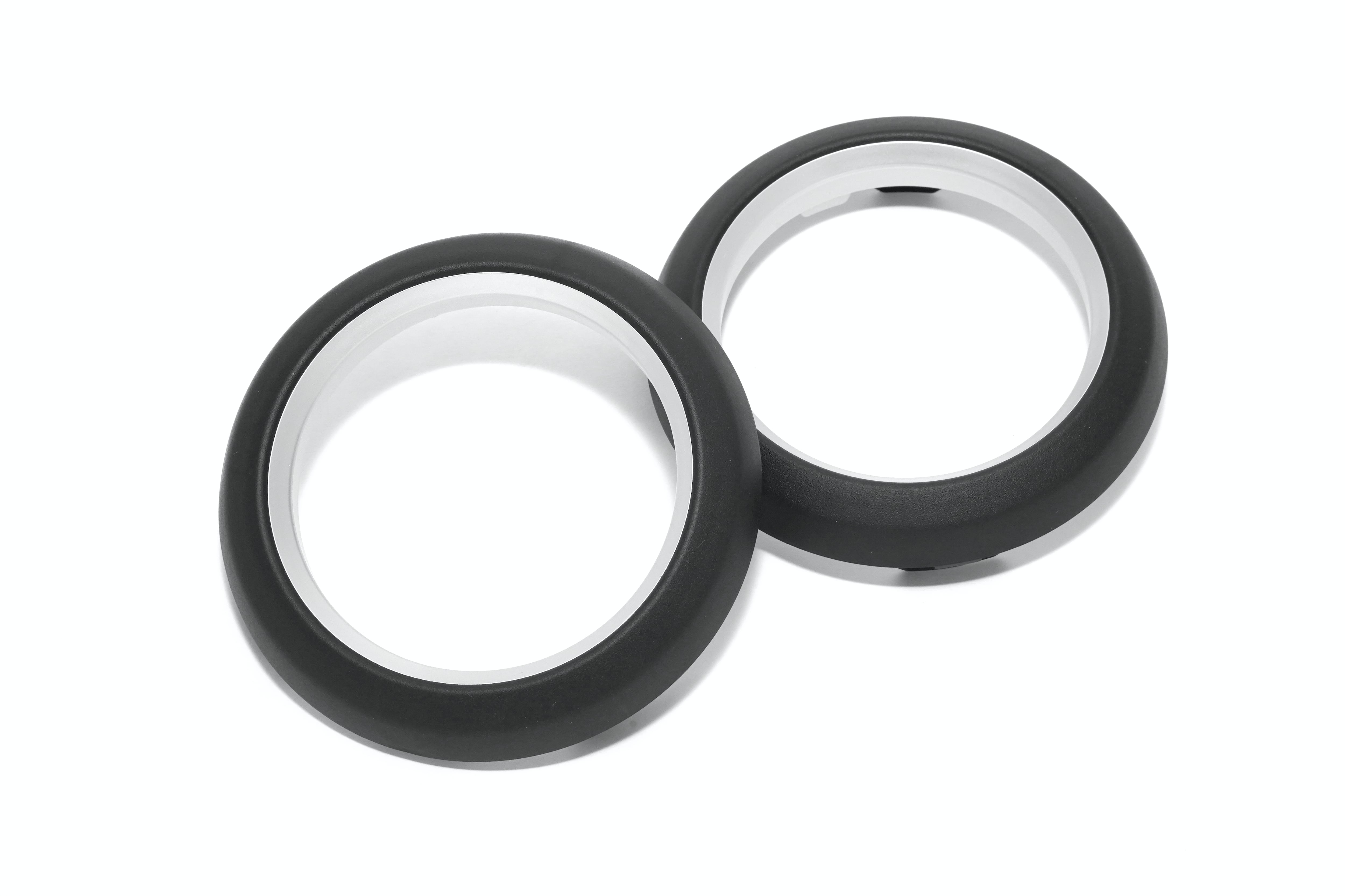L*0様 現行ジムニー　エアコン3連リング　アンボイナ・バール製 ジムニー用 エアコンルーバーリングキット ／ A/C LOUVER RINGS KIT