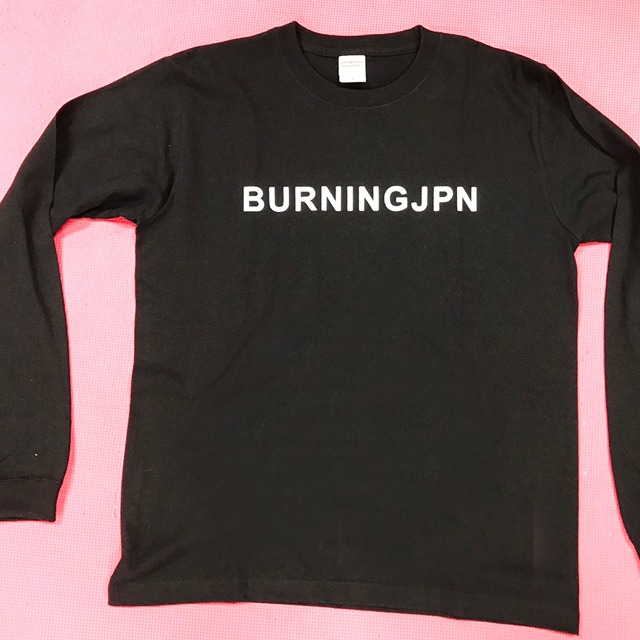 シンプルロゴ BURNING ロングTシャツ ブラック