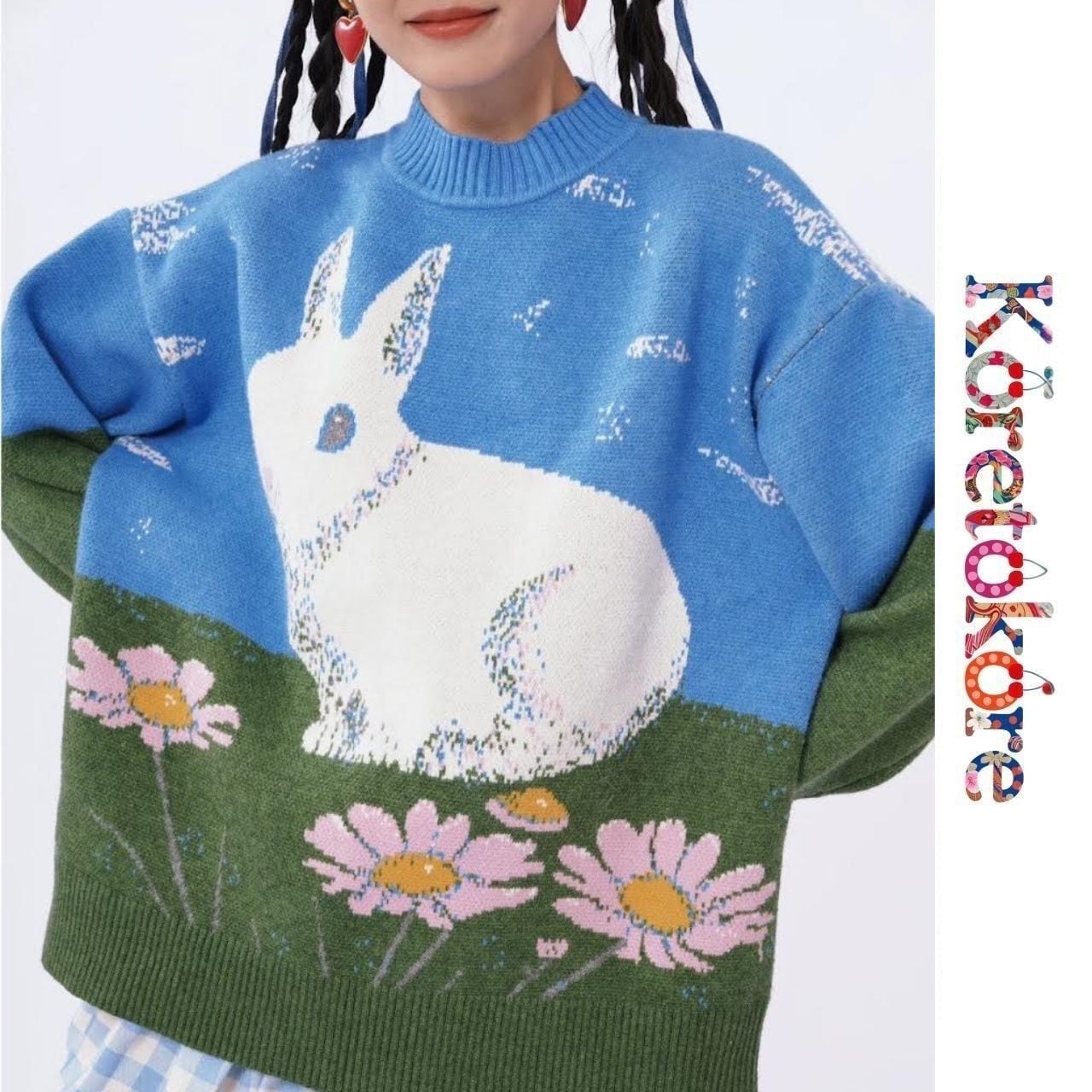 Rabbit Meadow Knit Sweater A0211