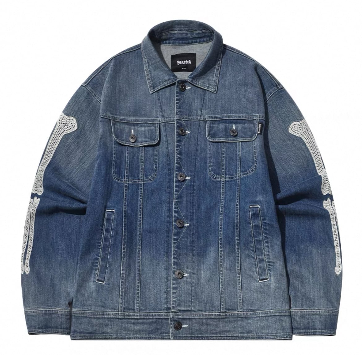 スケルトンステッチデニムジャケット | Urban Cypher