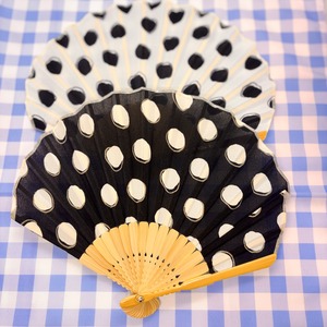 【Ripple】シェル扇子 22cm ドット