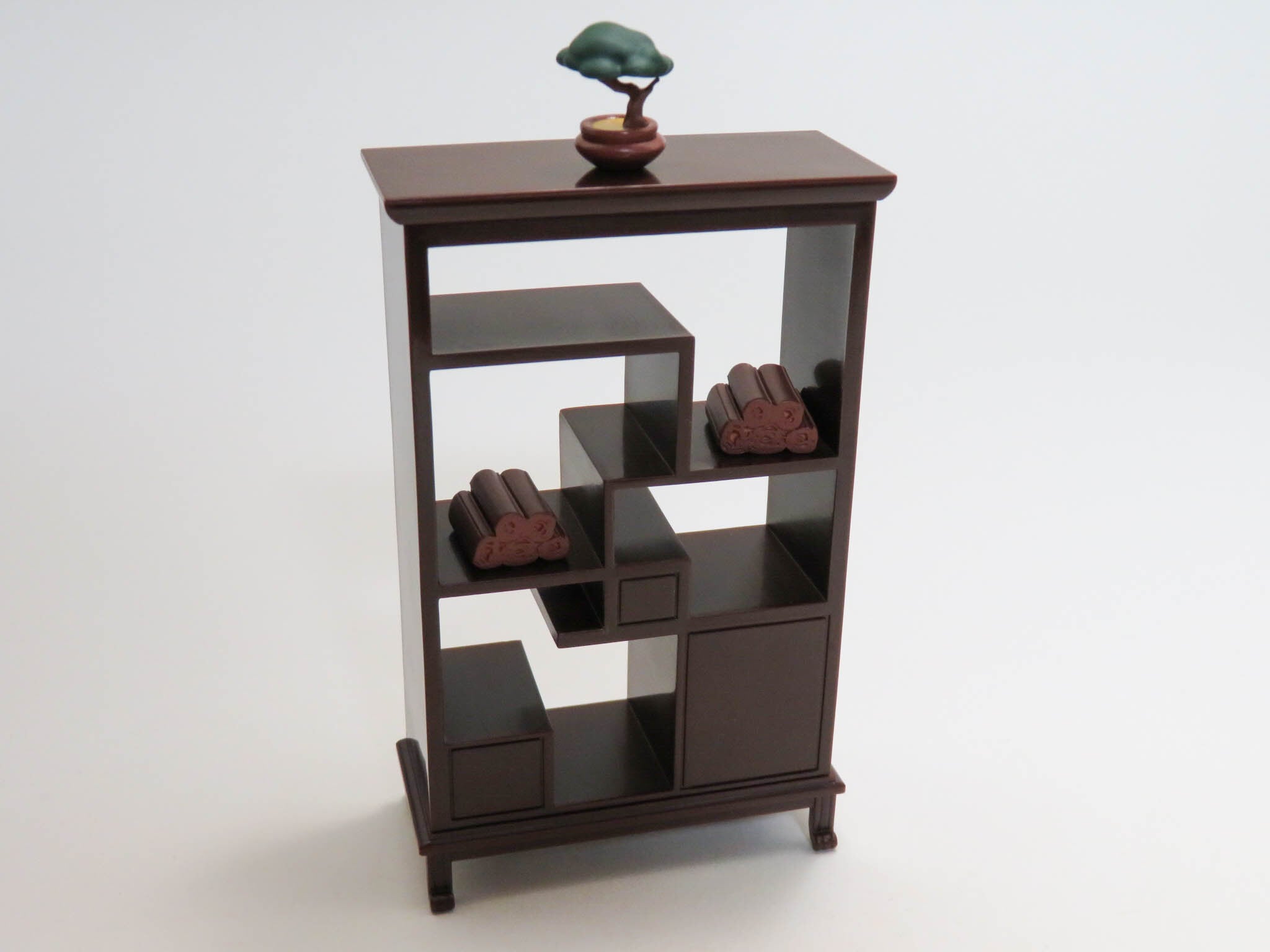 再入荷(A-ランク)ねんどろいどプレイセット #10 書斎Bセット 飾り棚と盆栽と竹簡