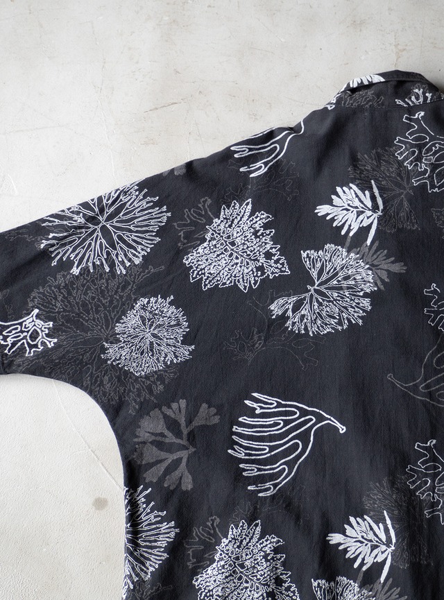 "富み子" 1990s Marine botanical print shirt