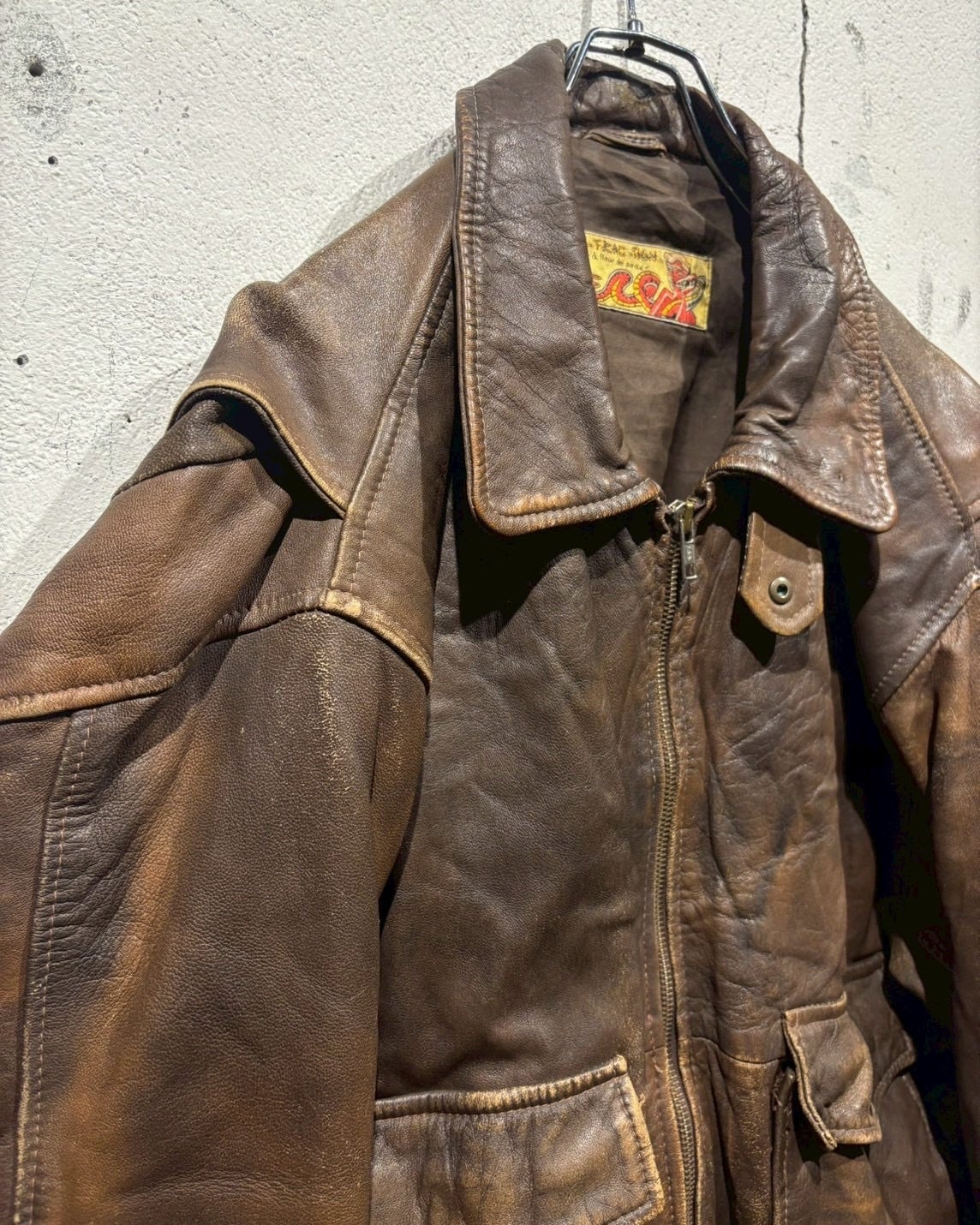 Caka otto】80's Euro Vintage Good Aging Leather Jacket | Caka(カカ