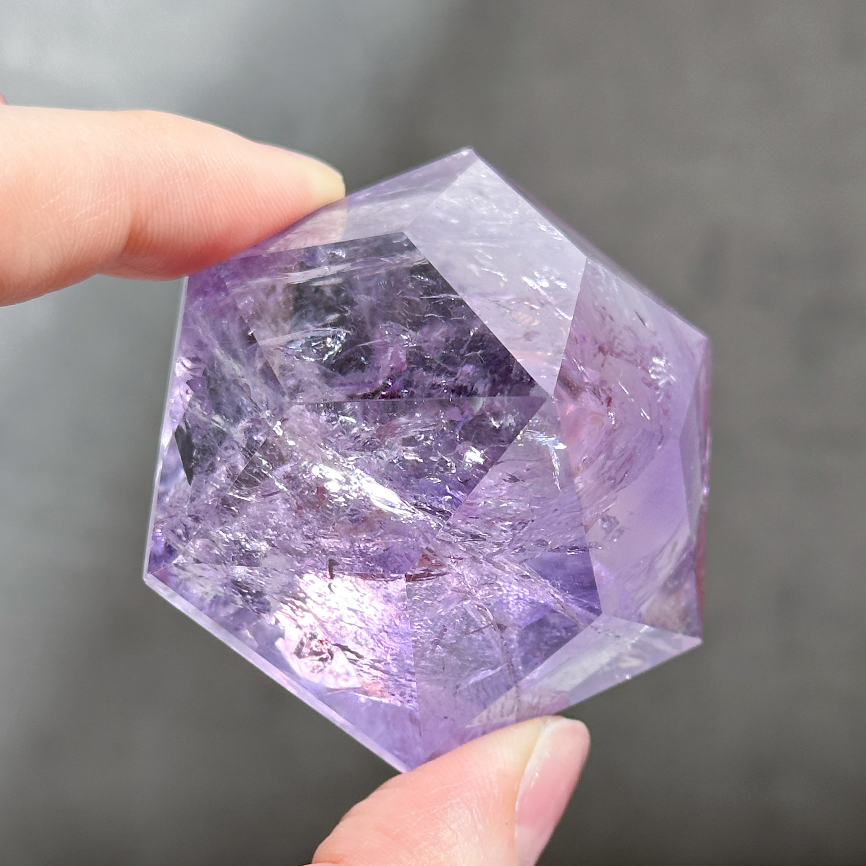 透明感◎アメジスト ダイヤモンドカット11◇Amethyst Diamond◇天然石