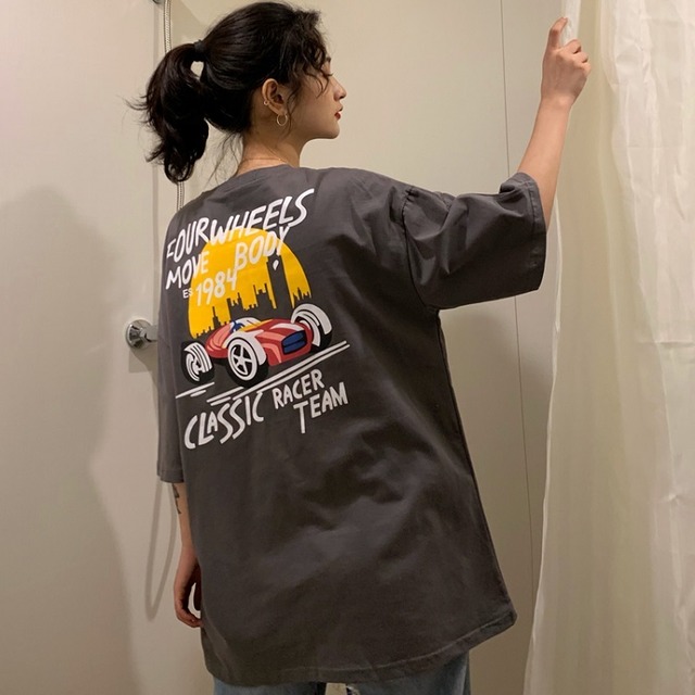 大きいサイズ レディース トップス 夏 tシャツ 半袖 ラウンドネック オーバーサイズ ビッグシルエット カラフル pop バックプリント tシャツ シンプル カジュアル おしゃれ メンズライク お出かけ デート 通勤 通学 学生 キャンパス 旅行 普段着 グリーン グレー 大きいサイズ レディース トップス 夏 tシャツ 半袖 ラウンドネック オーバーサイズ ビッグシルエット カラフル pop バックプリント tシャツ シンプル カジュアル おしゃれ メンズライク お出かけ デート 通勤 通学 学生 キャンパス 旅行 普段着 グリーン グレー
