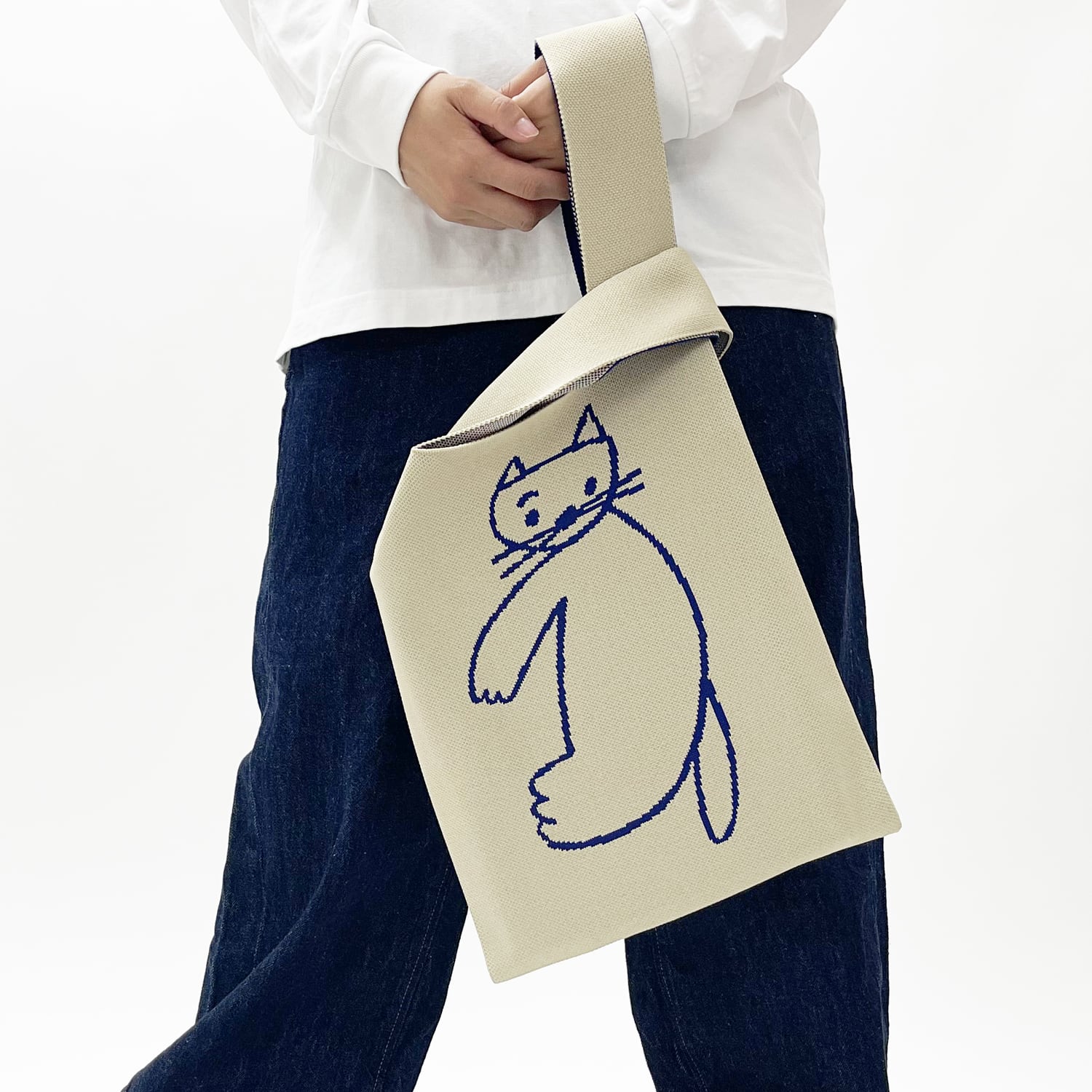 Killdisco】キルディスコ KNIT MARCHE BAG キャット ~Singing MEow