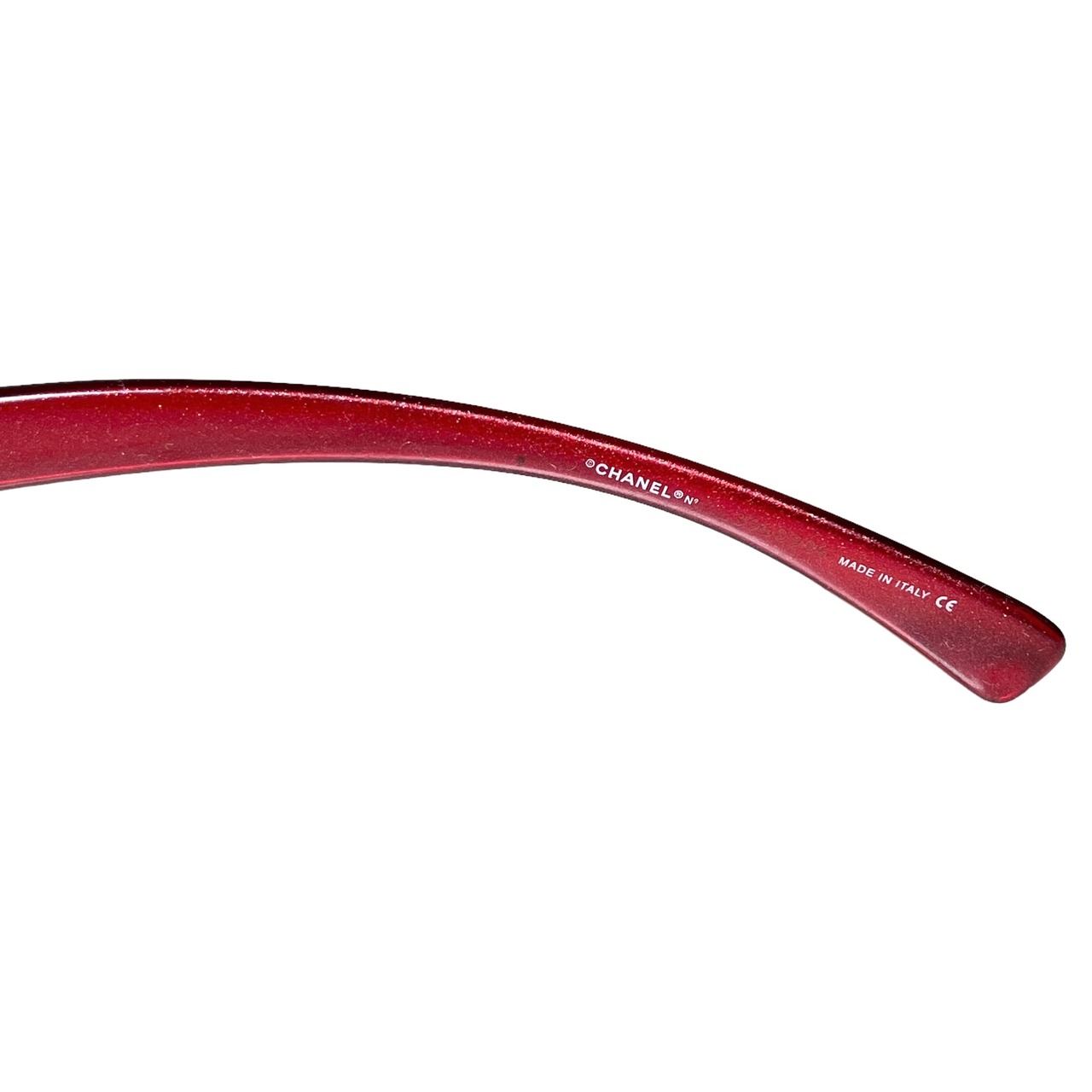 CHANEL square lens rimless glasses