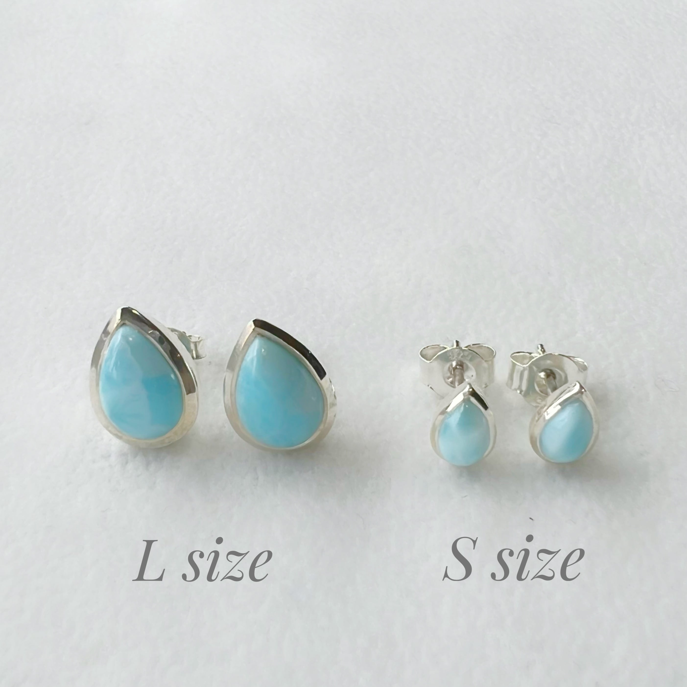 ラリマー ドロップ スタッドピアス S size 0.7 x 0.5 cm | 【公式通販