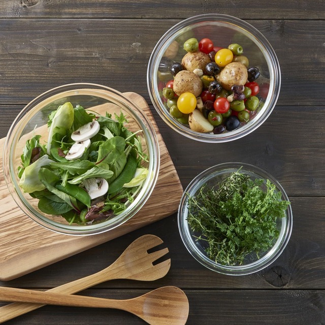 HARIO(ハリオ) 耐熱ガラス製ボウル 3個セット 900ml/1500ml/2200ml ミキシングボウル 調理用 ボール プレゼント ギフト 贈り物 MXPN-3704