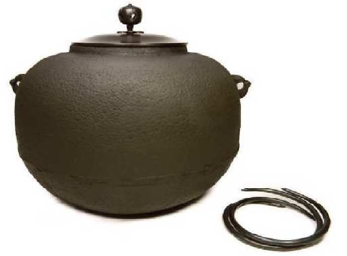IH対応　利休丸釜　未使用保管品 茶道具 IH対応 利休丸釜・IH対応置炉・IH調理器 3点 新品 | 徳増