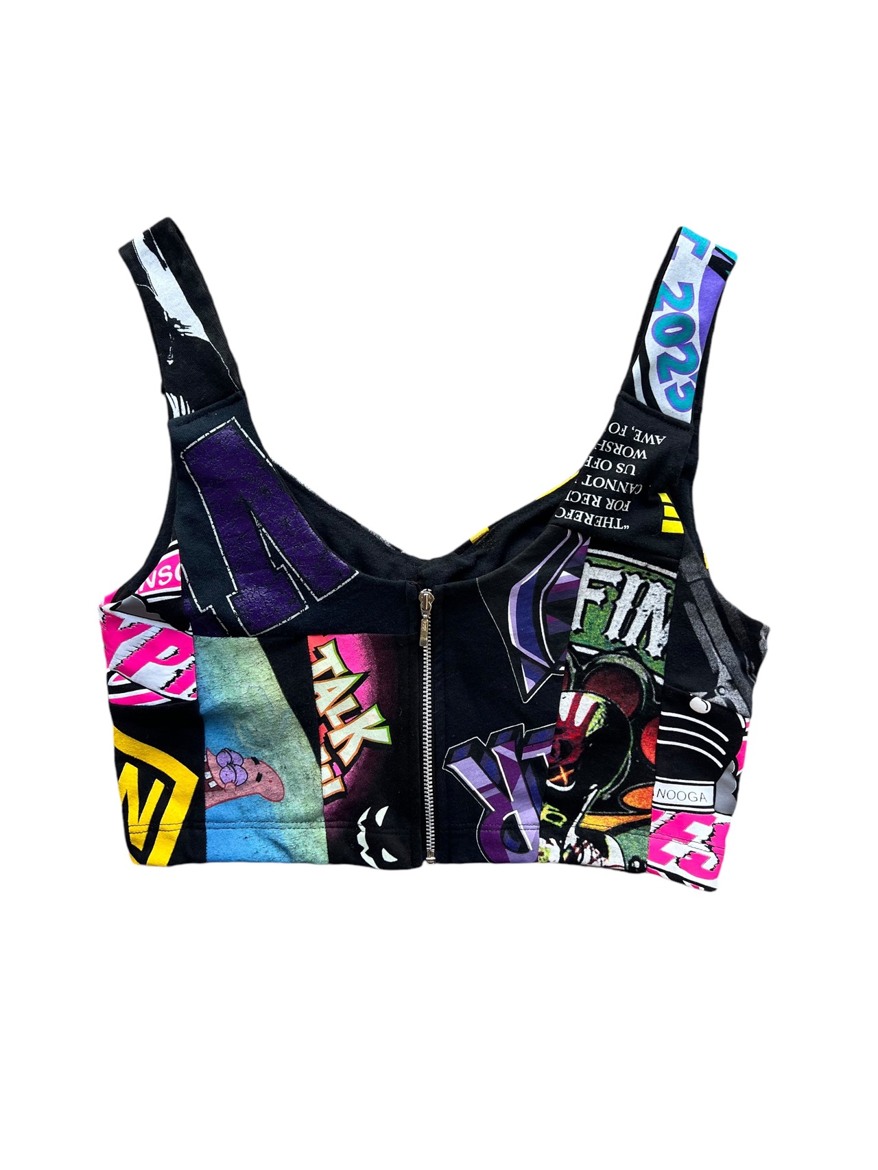 KOH ISHIGURO Upcycled "Print" Patchwork bustier - 4