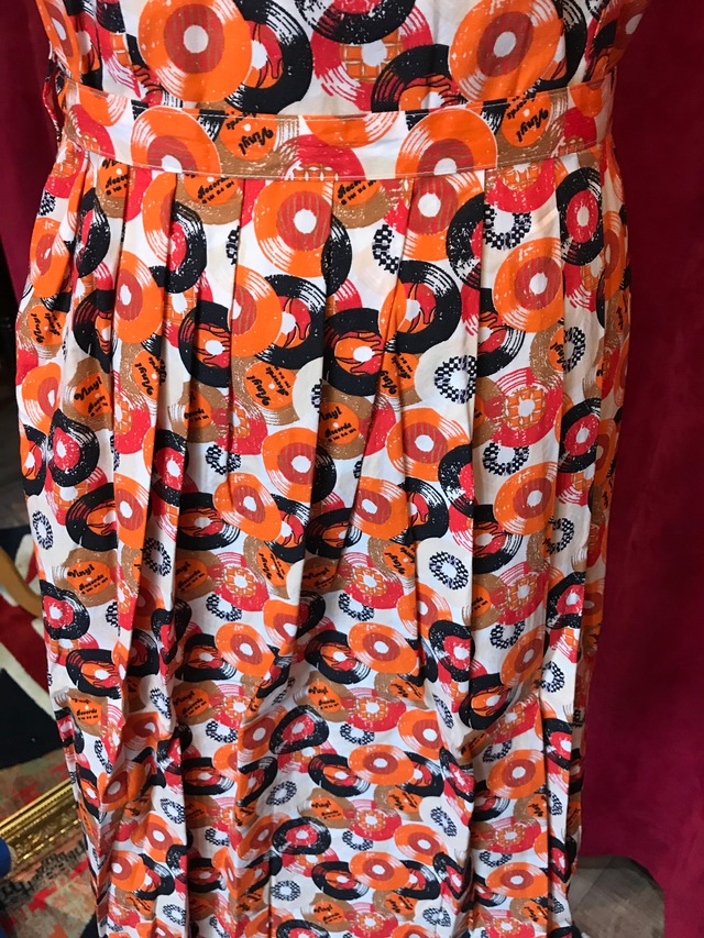 60 Off Run Fly レコード柄ワンピース オレンジ More Tea Vicar