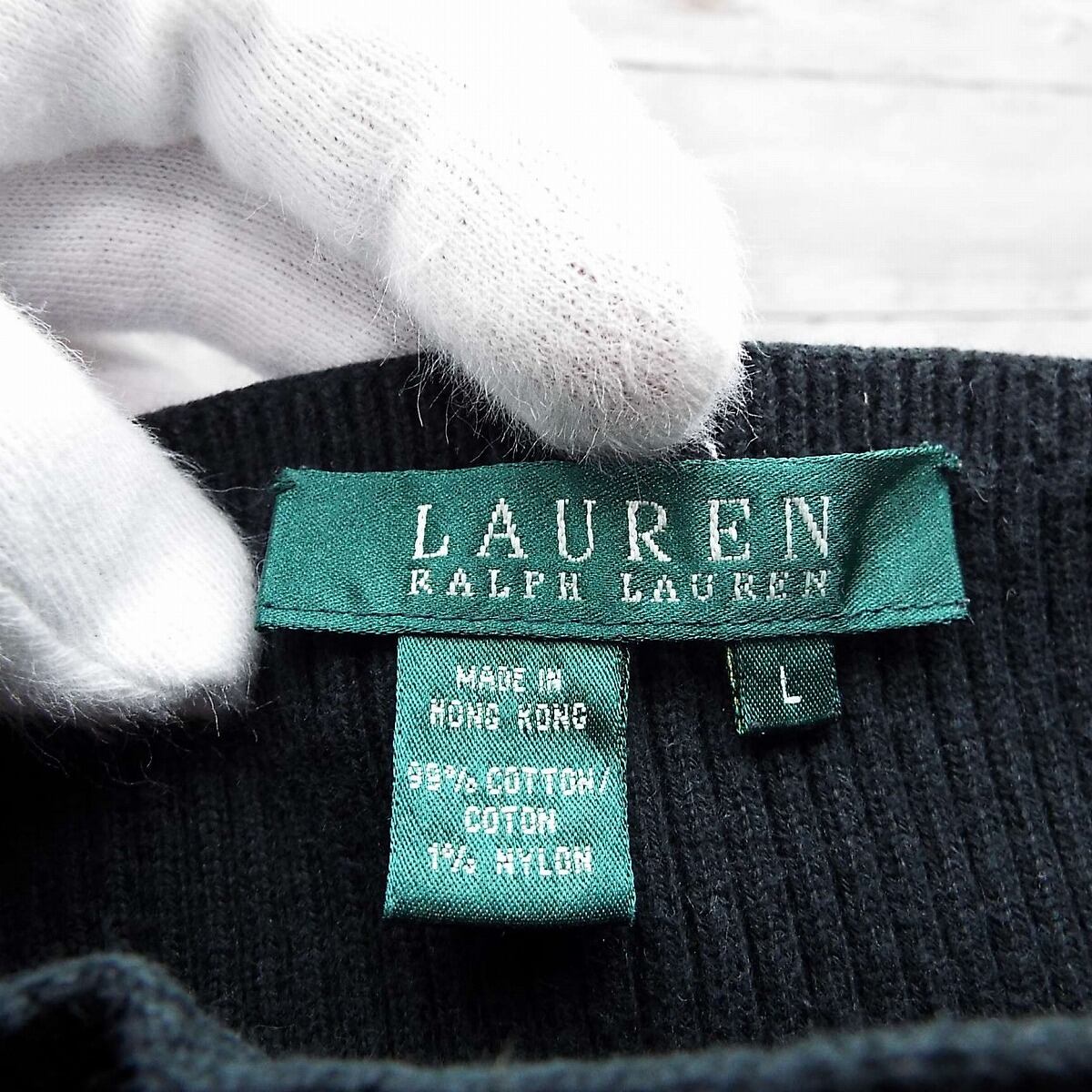90年代 香港製 RALPH LAUREN ラルフローレン ボートネック 無地 
