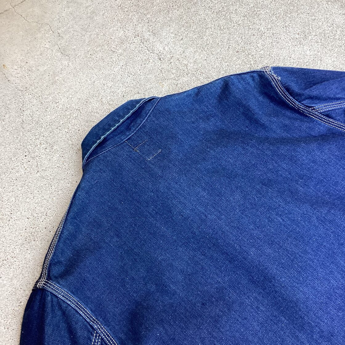 70s Lee 91-J Denim Chore Jacket “Mint Condition” “Dark Color 