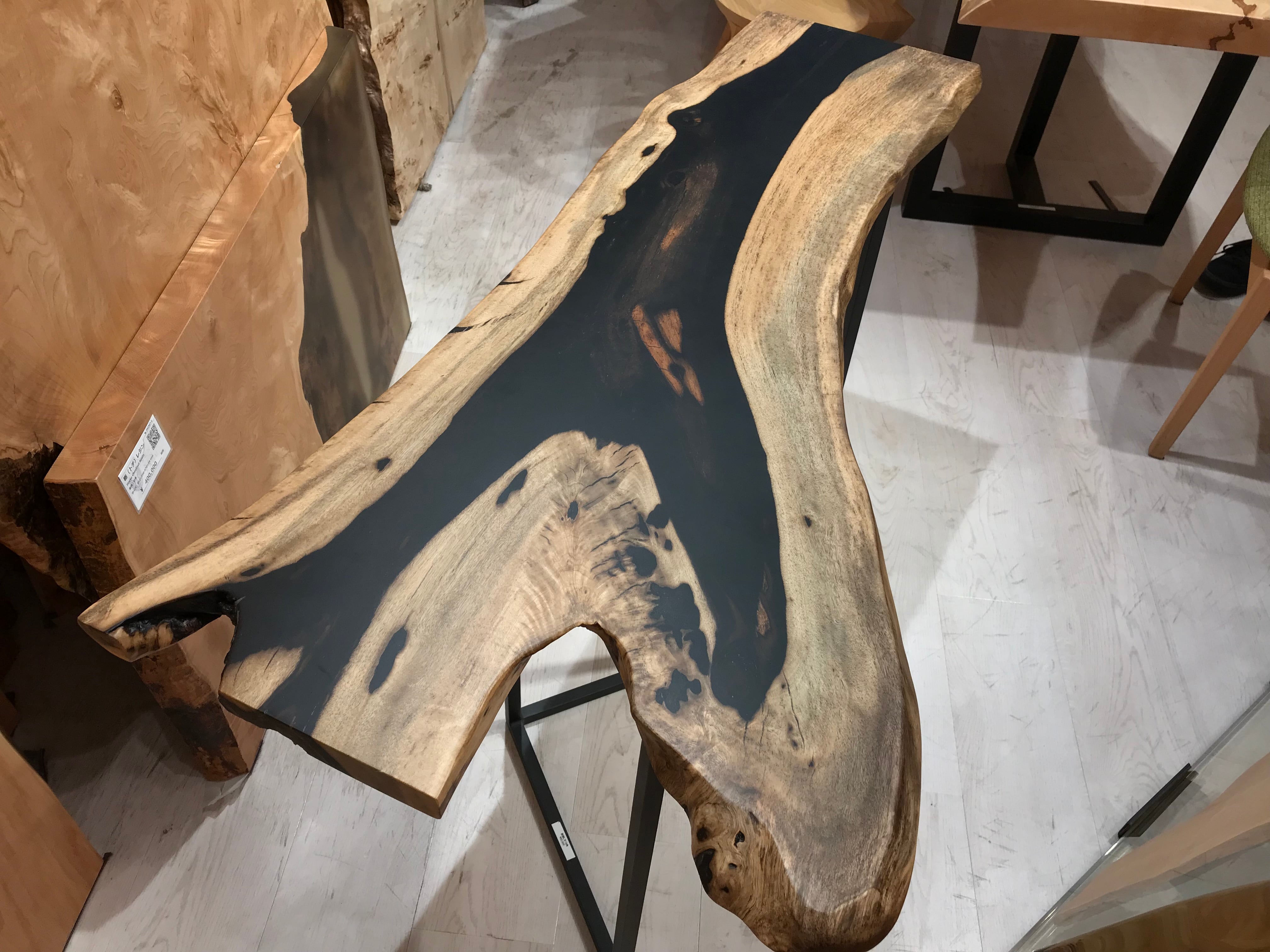 黒柿_1275×580-400-330×37_横浜元町店_テーブル天板/一枚板 262910