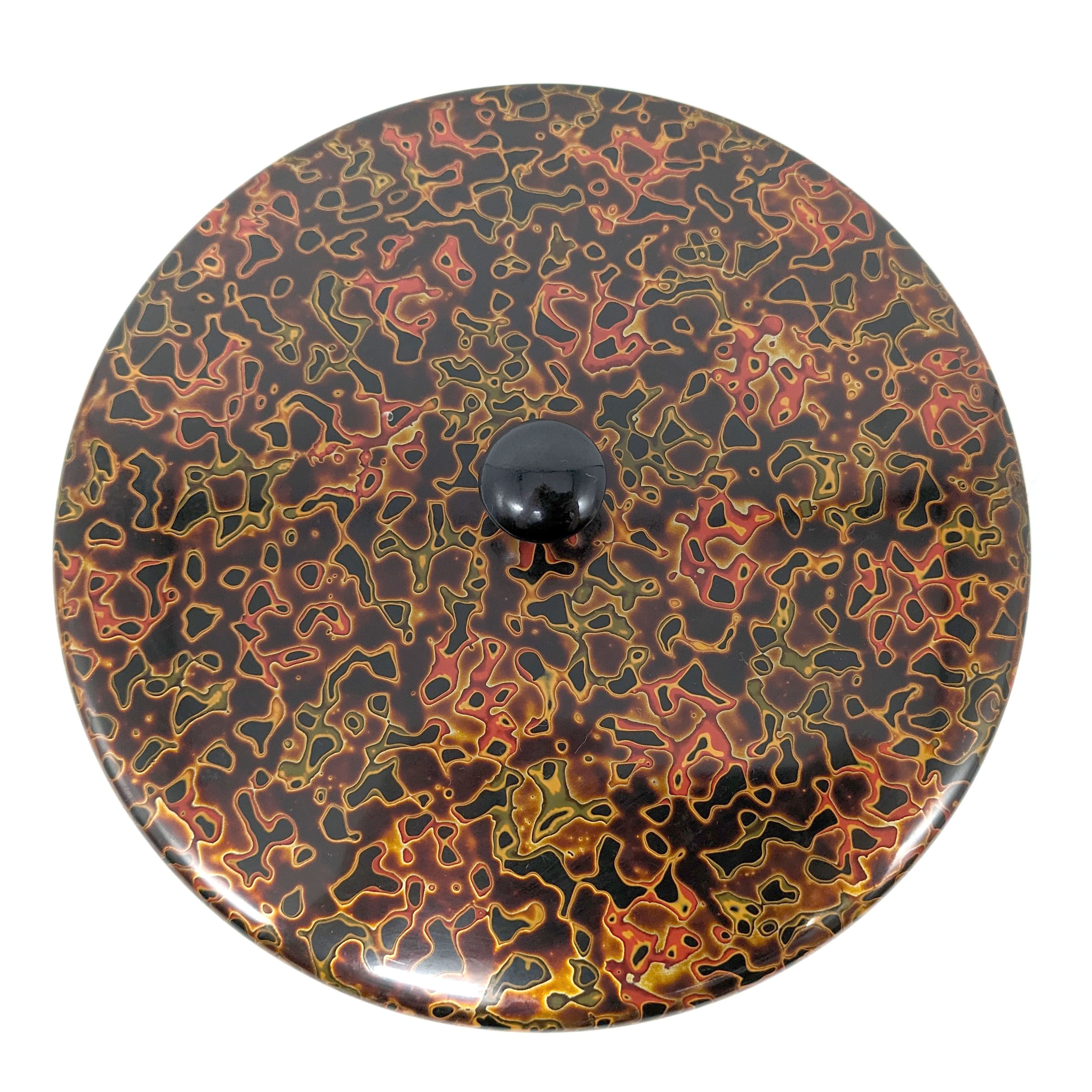 津軽塗り大鉢 津軽塗（唐塗）バカ塗り・蓋付菓子器・漆器・No.230907-07・梱包サイズ