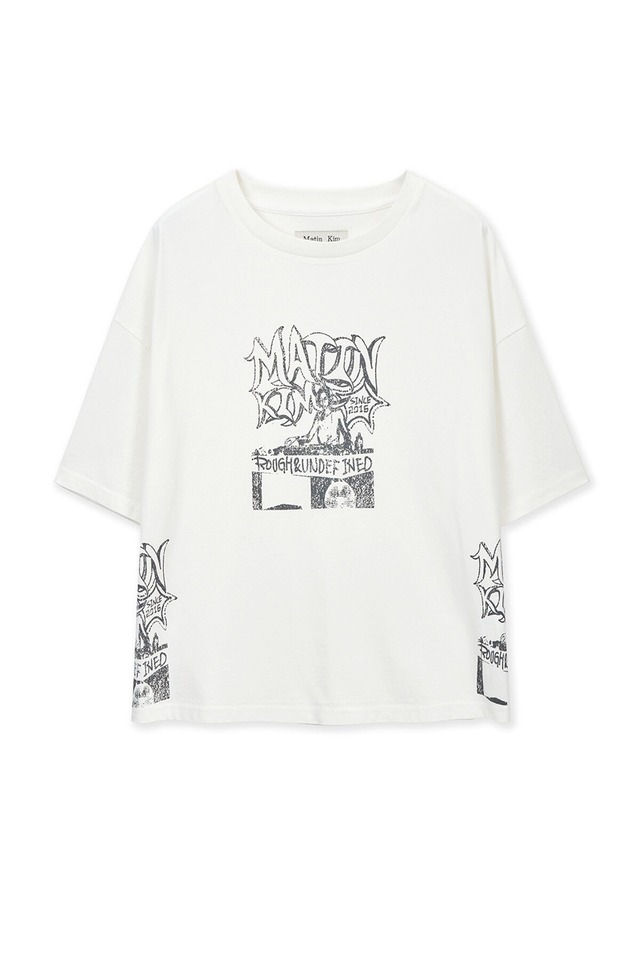 [Matin Kim] VINTAGE GRAFFITI ARTWORK TOP IN WHITE 正規品 韓国ブランド 韓国通販 韓国代行 韓国ファッション マーティンキム matinkim 日本 店舗
