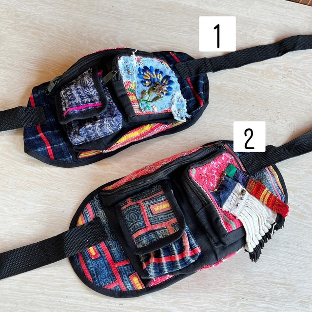 モン族ビンテージウエストポーチ