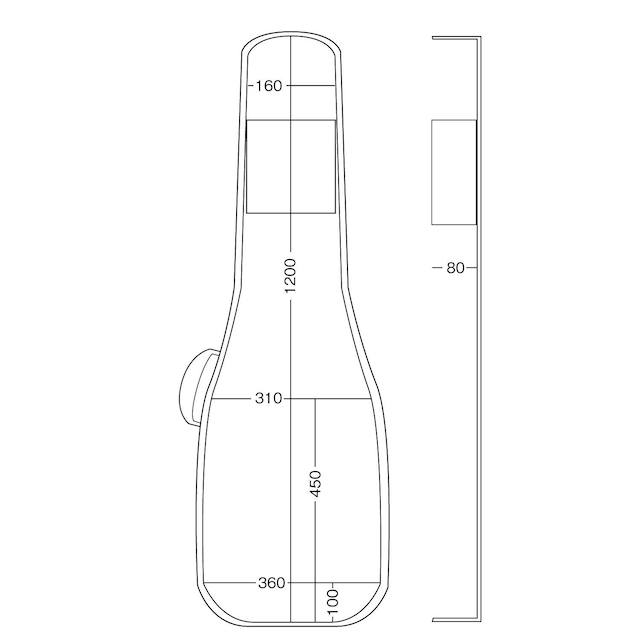 【ねこロゴ】ギター・ベースケースGVB-60