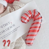 "即納"  Candy cane balloon[MINI/H35㎝2PCS SET]  : クリスマス バルーン　キャンディケイン　キャンディケーン　レッド　