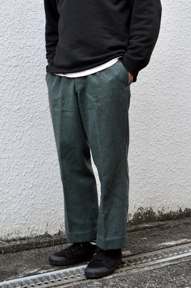 Euro Military Swiss Army 70s-80s Melton Wool Dress Trousers Dead Stock ユーロミリタリー スイス軍 デッドストック 1970-80s メルトントラウザー スラックス
