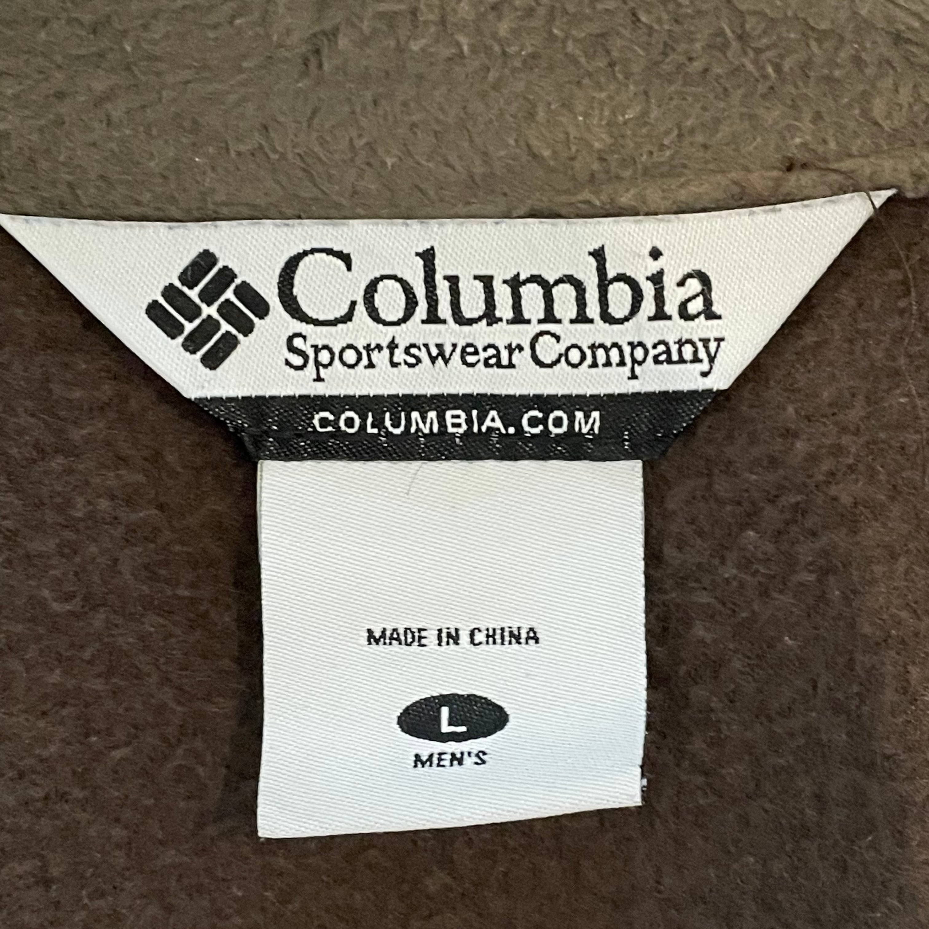 Columbia】フリース ジャケット 刺繍ロゴ グレー M ブラウン ...