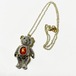Vintage Teddy Bear Movable Pendant Necklace