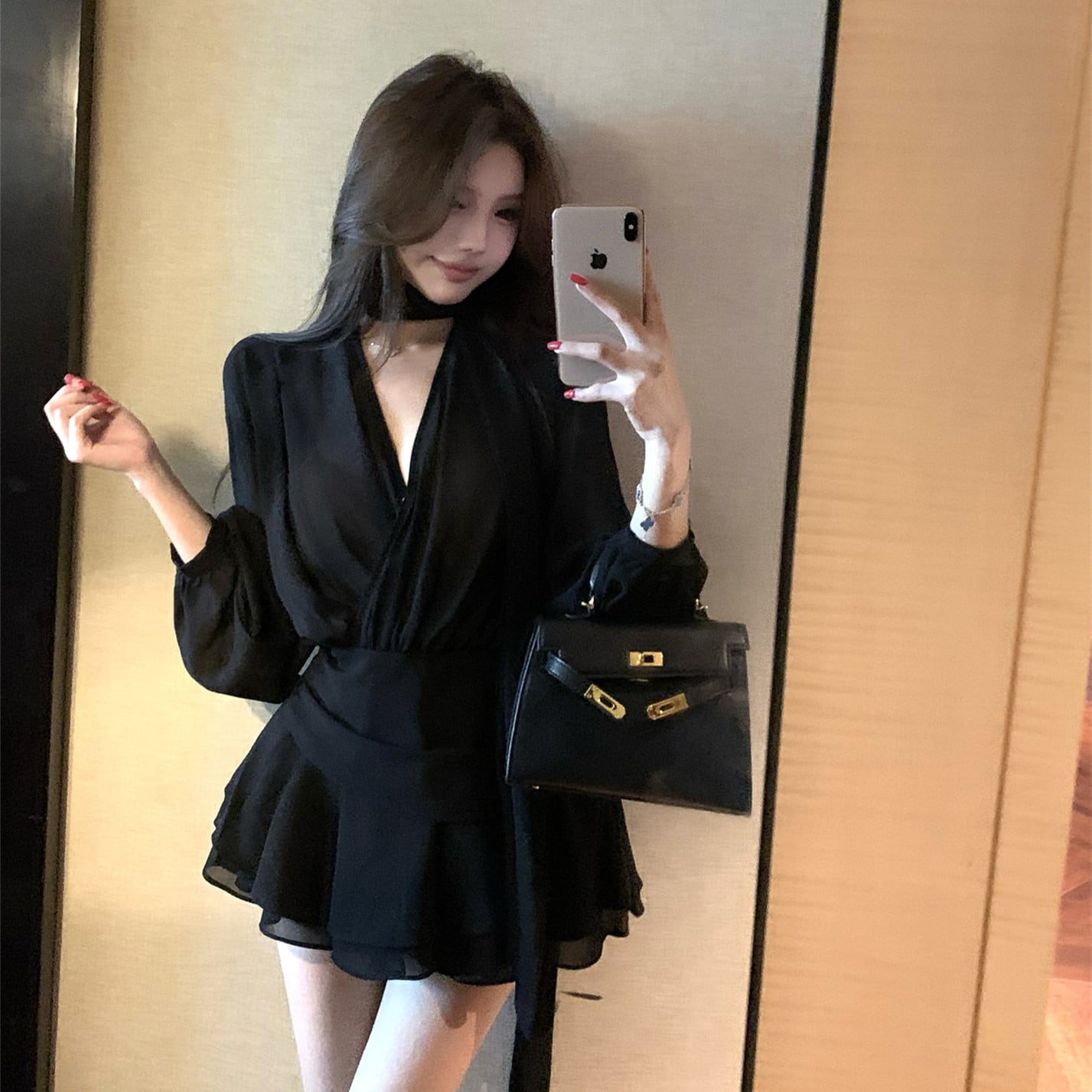 kiss the club ミニワンピース ブラック 黒 リボン プリーツ kiss the club ミニワンピース ブラック 黒 リボン プリーツ