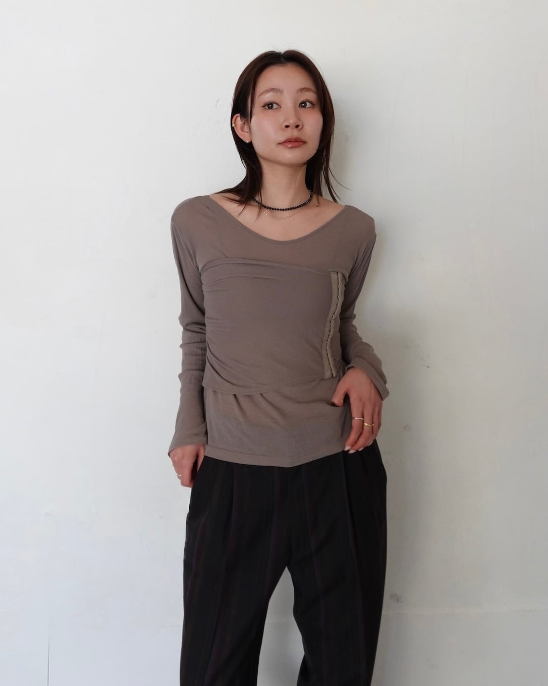 bustier set tops 【beige】 | quūi