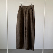 【受注予約:10月上旬入荷予定】クラッシュ加工カツラギワイドPT/ブラウン