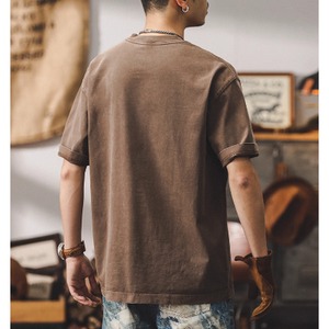 ヴィンテージ加工 ポケット付きTシャツ 10115