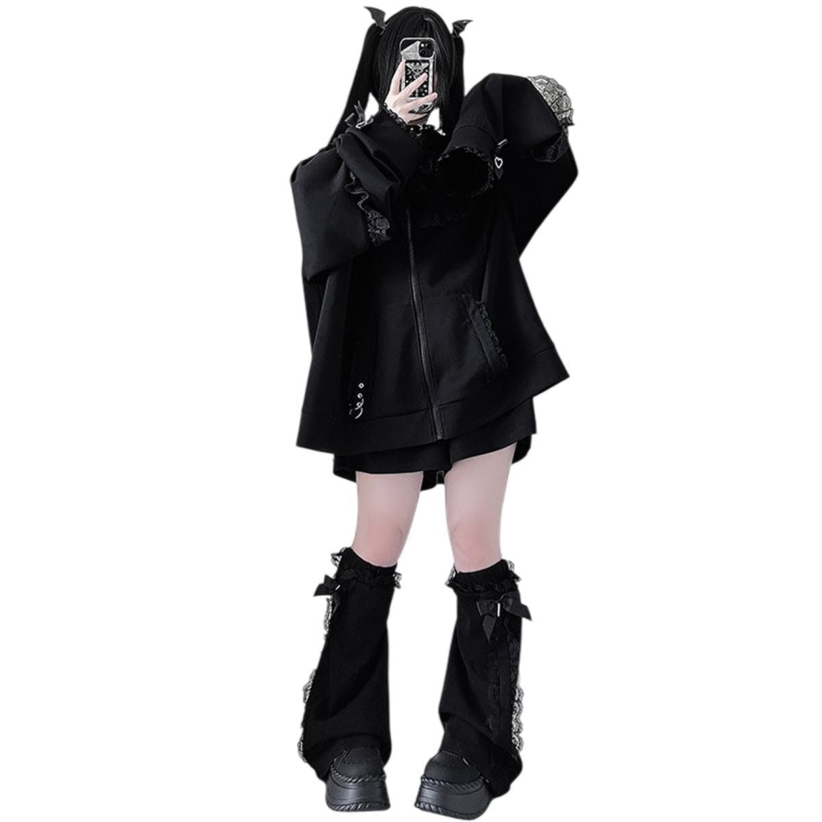 サブカル系うさ耳オーバーサイズパーカー：ショートパンツ | Maiden's Rêve