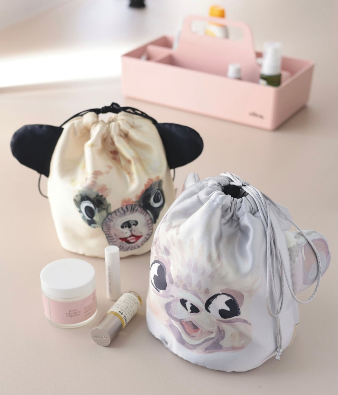 NathalieLete(ナタリーレテ)BLANCHE Drawstring bag(panda/bear)バッグ 