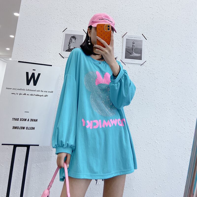 サマースリムルーズTシャツ トップス 大きめサイズ 夏物 ミックスインファッション7255143325