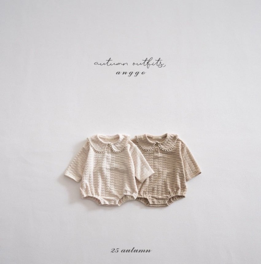 即納⌇anggo / ( bebe ) Yogurt collar Romper