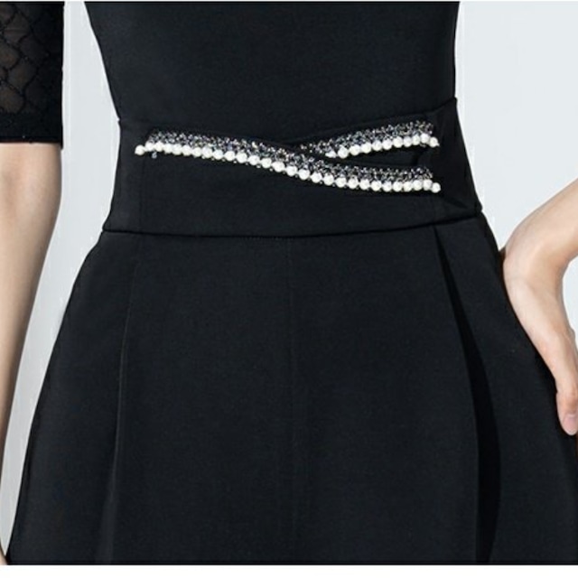 ハイウエスト パールデザイン ワイドダンスパンツ ds1014